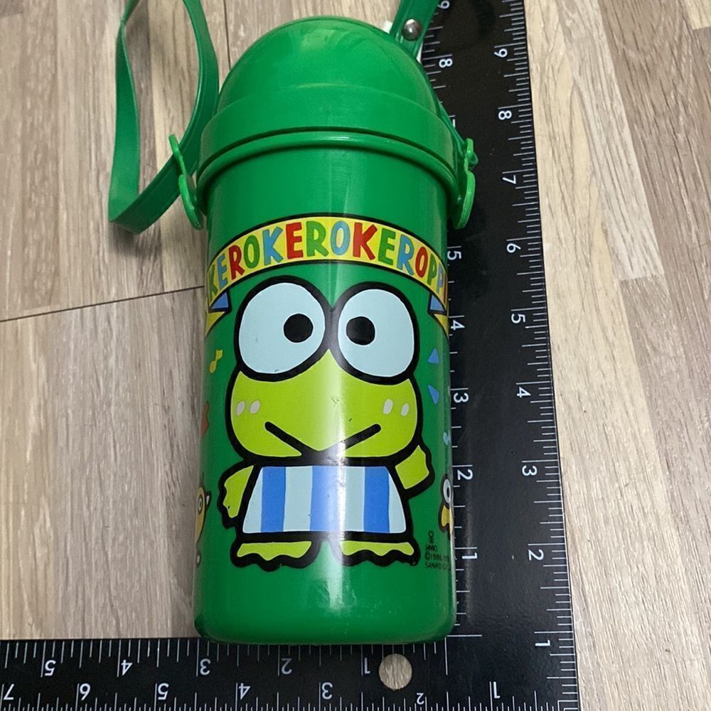 Sanrio Japan Kero Kero Keroppi Cup Bottle Carry Strap crossbody bag Holder - Picture 5 of 8